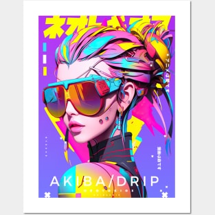 AKIBA DRIP - 🟪🟨🟪「 ✦ HIGH FASHION 2030 ✦ 」🟪🟨🟪 FUTURISTIC ANIME MANGA ART Posters and Art